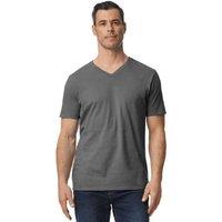 Gildan Men's Softstyle V Neck T-Shirt in Charcoal | Size: Medium