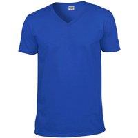 Gildan Men's Softstyle V Neck T-Shirt in Blue | Size: 3XL