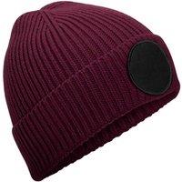Beechfield Men's Patch Circular Patch Beanie in Burgundy