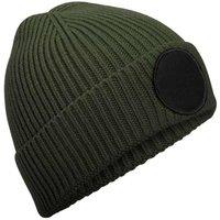 Beechfield Men's Patch Circular Patch Beanie in Dark Olive