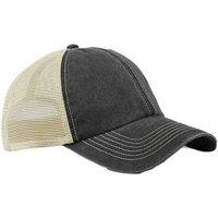 Beechfield Men's Vintage 6 Panel Trucker Cap in Black