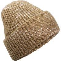 Beechfield Men's Chunky Knit Reverse Patch Beanie in Medium Beige