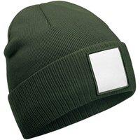 Beechfield Men's Appliqu Patch Beanie in Olive