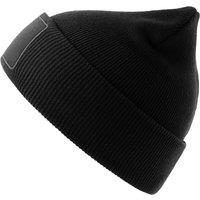 Atlantis Men's Wind S Patch Double Skin Cuffed Beanie in Black