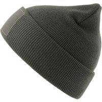 Atlantis Men's Wind S Patch Double Skin Cuffed Beanie in Dark Grey