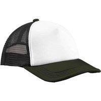 Beechfield Men's Retro 5 Panel Trucker Cap in Black
