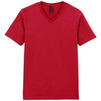 Gildan Men's Softstyle V Neck T-Shirt in Red | Size: XL