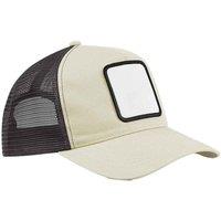 Beechfield Men's 5 Panel Appliqu Patch Trucker Cap in Medium Beige