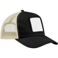 Beechfield Men's Appliqu 5 Panel Trucker Cap in Black