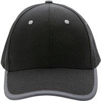 XD Design Men's Impact Aware Contrast Brushed Cotton 6 Panel Cap in Black