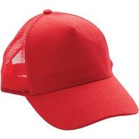 XD Design Men's Brushed Cotton 5 Panel Trucker Cap in Red