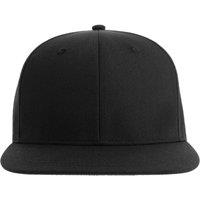 Atlantis Men's James 6 Panel Polyester Snapback Cap in Black
