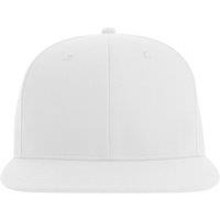 Atlantis Men's James 6 Panel Polyester Snapback Cap in White