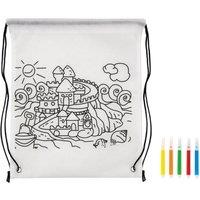 MidOcean Men's Carrydraw Non-Woven Drawstring Bag in White