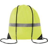 MidOcean Men's Stripe Reflective Drawstring Bag in Yellow