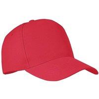 MidOcean Men's Senga RPET 5 Panel Baseball Cap in Red