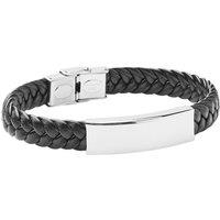 MidOcean Men's Faulet Faux Leather Braided Bracelet in Black