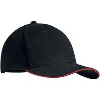 MidOcean Men's Tekapo Heavy Brushed Cotton Baseball Cap in Jet Black