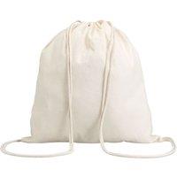 MidOcean Men's Hundred Cotton Drawstring Bag in Beige