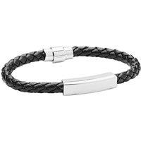 MidOcean Men's Fauleti Faux Leather Braided Bracelet in Black