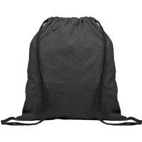 MidOcean Men's Cabetri Colour Cotton Drawstring Bag in Black