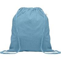 MidOcean Men's Cabetri Colour Cotton Drawstring Bag in Duck Egg Blue