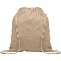 MidOcean Men's Cabetri Colour Cotton Drawstring Bag in Khaki