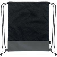 MidOcean Men's Libag Two Tone RPET Drawstring Bag in Black