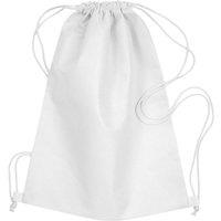 MidOcean Men's Daffy Non-Woven Drawstring Bag in White