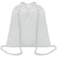 MidOcean Men's Colored Cotton Drawstring Bag in White