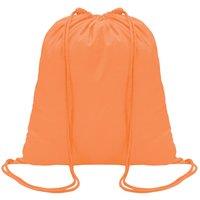MidOcean Men's Colored Cotton Drawstring Bag in Orange