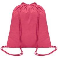 MidOcean Men's Colored Cotton Drawstring Bag in Fuchsia