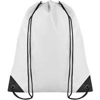 MidOcean Men's Shoop Polyester 190T Drawstring Bag in White