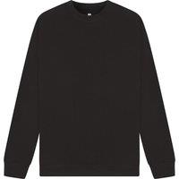 Casual Classics Men's Premium Combed Cotton Extended Neckline Oversized Sweatshirt in Black | Size: Large
