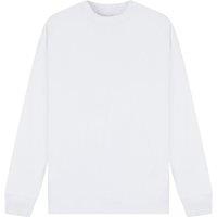 Casual Classics Men's Premium Combed Cotton Extended Neckline Oversized Sweatshirt in White | Size: XL