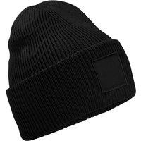 Beechfield Men's Tonal Patch Beanie in Black