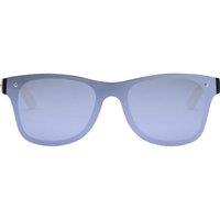 Floso Men's Tan Bamboo Sunglasses in Silver