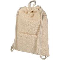 Floso Men's Bear Sherpa 9L Drawstring Bag in Natural
