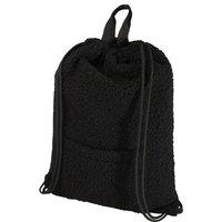 Floso Men's Bear Sherpa 9L Drawstring Bag in Black