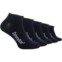 CAT Men's 5 Pack Cotton Rich Trainer Work Socks in Black | Size: 12-14