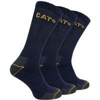 CAT Men's 3 Pack Real Work Cotton Socks in Navy | Size: 11-14