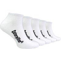 CAT Men's 5 Pack Cotton Rich Trainer Work Socks in White | Size: 6-9