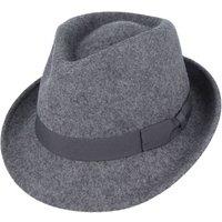 JTAPHRIQUE Men's Men's Trilby Hat in with Ribbon in Mid Grey | Size: Small