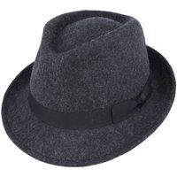 JTAPHRIQUE Men's Men's Trilby Hat in with Ribbon in Charcoal | Size: XL
