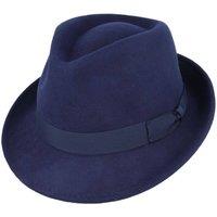 JTAPHRIQUE Men's Men's Trilby Hat in with Ribbon in Navy | Size: Large