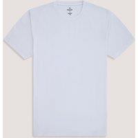 Brian Oak London Men's White Plain Cotton T-Shirt | Size: Medium