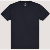 Brian Oak London Men's Black Plain Cotton T-Shirt | Size: Medium