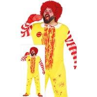Fiestas Guirca Men's Fancy Dress Adult Burger Onesie Costume in Red | Size: XL