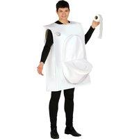 Fiestas Guirca Men's Fancy Dress Adult Toilet Costume in White | Size: Large