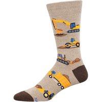 Socksmith Men's 'Under Construction' Excavation Plant Design Socks Quality Cotton Mix | Size: Standard